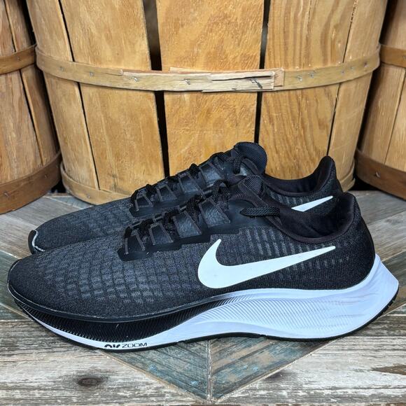 Nike Air Zoom Pegasus 37 Black White BQ9647-002 Running Shoes Womens Size 8.5 - Picture 2 of 11
